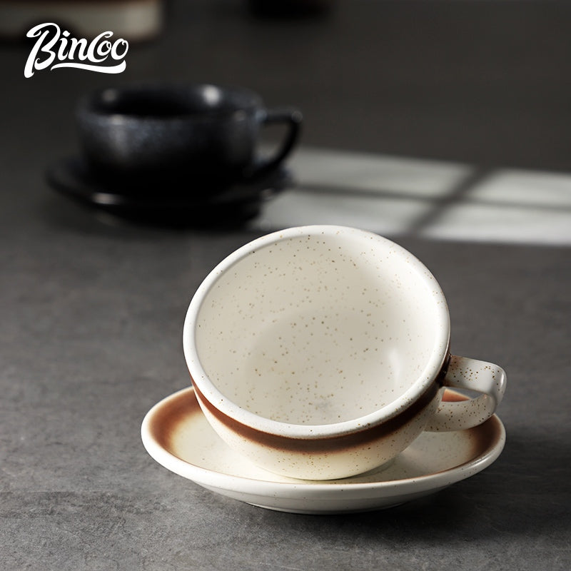 BINCOO GYKF0610 Ceramic Coffee Mug Professional Latte Art Mug Tasting Cup for Household and Office 320ML