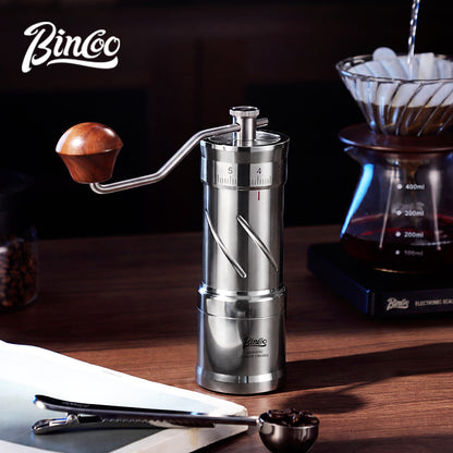 Bincoo SM23 Manual Coffee Grinder, External Adjust 46mm 7-Star Burr Hand Coffee Mill