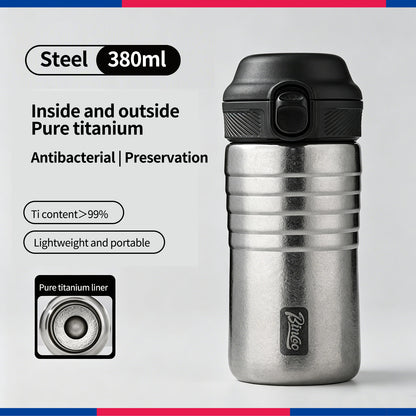 Bincoo Titanium Insulated Coffee Mug – Premium Coffee Cup, Lightweight Durable Keeps  Hot or Cold for Hours, Leak-Proof Lid