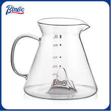 BINCOO Glass Coffee Pot Heat-Resistant Pour-Over Dripper Set with Glass Filter Cup Coffee Brewing Set 450ML