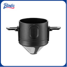 BINCOO Foldable Coffee Filter Double Funnel  Stainless Steel Filter Coffee Dripper Portable Coffee Utensils