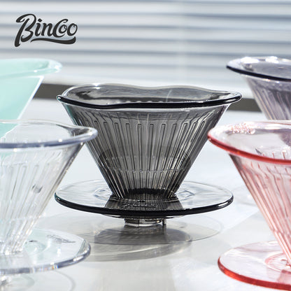 Bincoo V01/V02 Filter Cup Hand Brewed Coffee Filter Cup V60 Drip Filter Flower Shaped Coffee Dripper Tritan