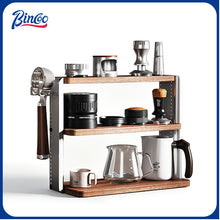 Bincoo Gexu Multi-Tier Solid Wood Coffee Storage Cabinet – Organizer Rack for Coffee Tools, Light Luxury Machine Stand