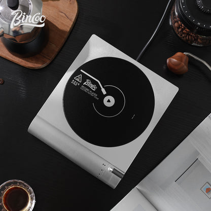 BC-DTL01 Retro Vinyl Turntable Style Ceramic Stove, Multifunctional Electric Heating Cooktop for Kitchen & Tea Room