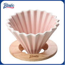 BINCOO Petal Ceramic Coffee Filter Cup Hand-brewed Coffee Pot V60 Filter American Extraction Set