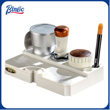 BINCOO Multifunctional Coffee Press Powder Base Set Coffee Tamper Cloth Powder Dispenser Set Coffee Machine Handle Filling Press Set Coffee Machine Accessories 51MM/58MM