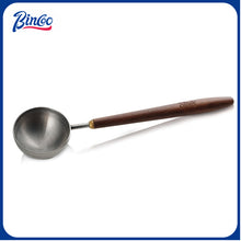 BINCOO Walnut Handle Coffee Spoon Coffee Bean Measuring Spoon Stainless Steel Coffee Powder Special Spoon