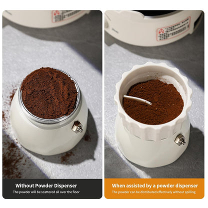 Bincoo GYKF1942 Coffee Maker Dosing Funnel 54mm for Moka Pot-Coffee Powder Filler Funnel,Anti-Flying Powder Distribution Tool for 2-3 Espresso Cup Moka Pot (Green-S 54mm)