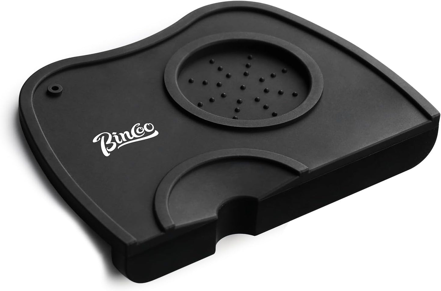 Silicone Coffee Tamper Mat,Rubber Espresso Tamping Pad for Barista Tool Home Kitchen Bar Coffee Shop,Double Hole Corner Edge