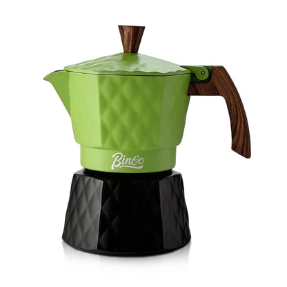 Bincoo Double Valve Moka Pot 2 Cups,Stovetop Espresso Maker,Italian Coffee Maker for Home and Camping