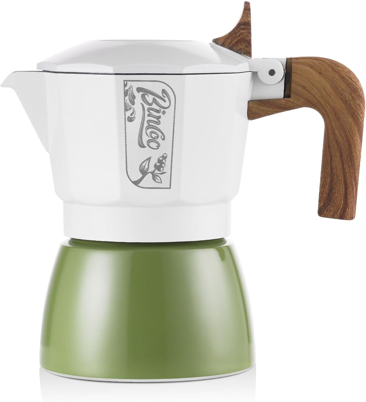 Bincoo Small Espresso Maker Stovetop, 2 Cups Moka Pot Espresso Pot Stovetop,120ml Italian Coffee maker for Cappuccino Latte,Cafetera Cubana