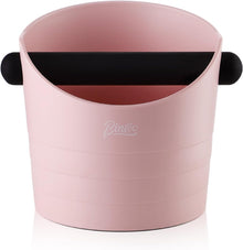 Large Espresso Knock Box, 1.2L Pink Knock Box for Coffee Grounds, Espresso Puck Knock Box with Removable Knock Bar and Non-Slip Base