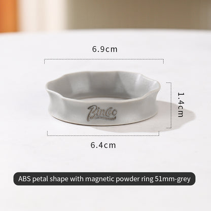 Bincoo Magnetic Coffee Dosing Ring - Petal Shape Anti-Splashing Espresso Powder Funnel, Universal Fit for 51/58mm Portafilters, Multiple Colors Available
