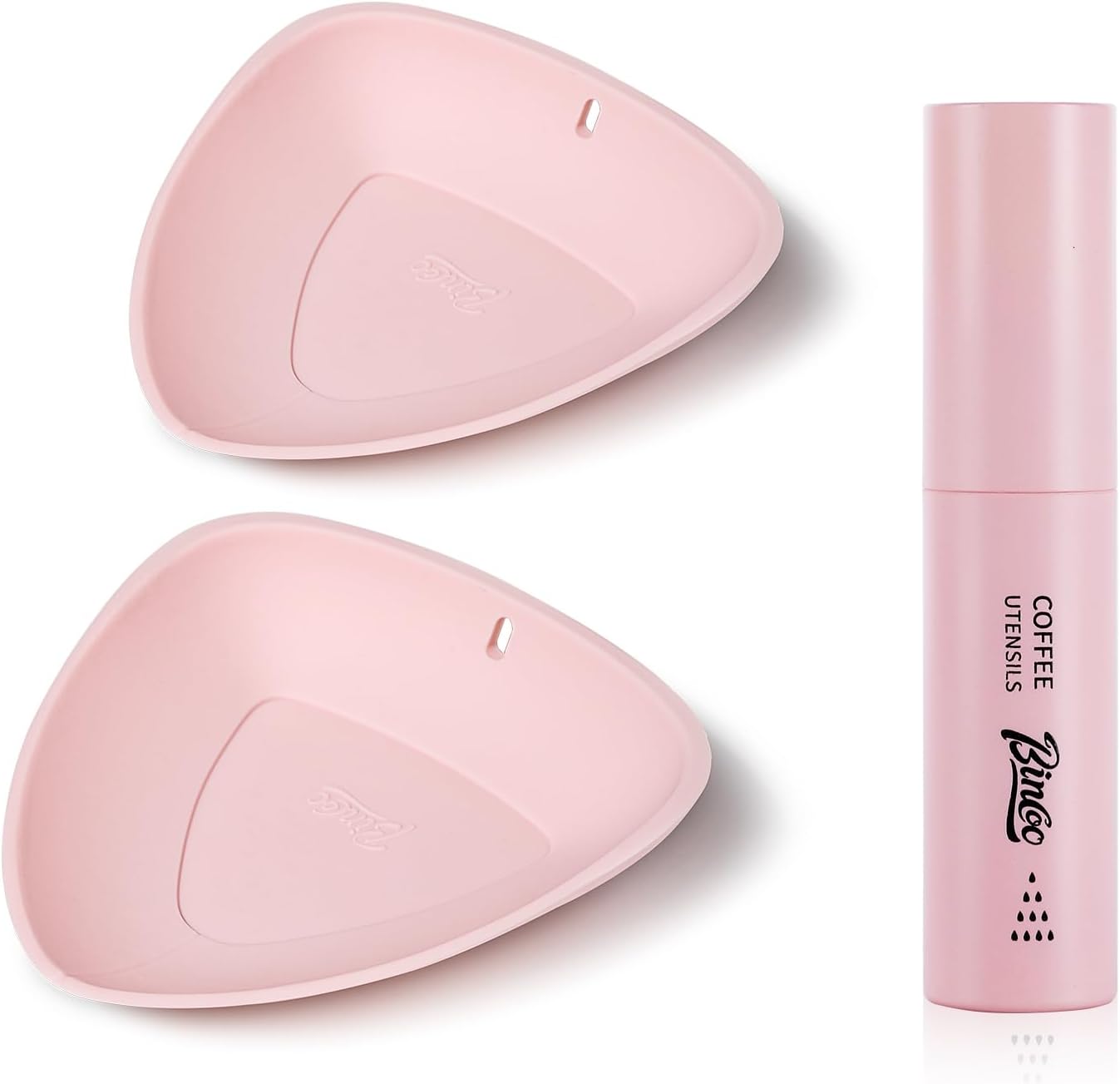 Bincoo Coffee Bean Dosing Cup,2x Platinum Silicone Anti-Static Dosing Cups + RDT Spray Bottle | Precise Coffee Dosing, Eliminate Static, Improve Pour-Over & Espresso Consistenc.