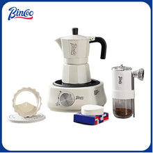 BINCOO Double Valve Moka Pot Extractor Espresso Coffee Pot Home and Outdoor Small Brewing Coffee Set 2Cups