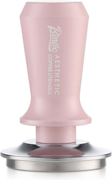 Coffee Tamper 58mm - Pink Espresso Coffee Tamper with Calibrated Spring Loaded and Stainless Steel Base, Constant Espresso Accessories, Adjustable Depth