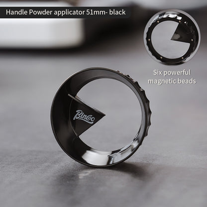 Bincoo Clear Magnetic Coffee Dosing Ring - Anti-Splashing Espresso Powder Funnel, Dual-Use Cloth Powder Ring, Universal Fit for 51/58mm Portafilters, AS Material