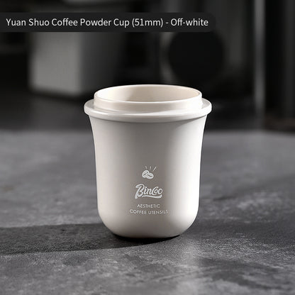 Bincoo Coffee Dosing Cup - 51mm/58mm Universal Espresso Powder Receiver, Multi-Functional Coffee Porter for Weighing Beans & Catching Grounds, PC Material