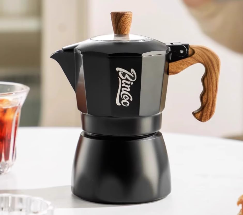 Upgraded Moka Pot with Double Valves - 2X Richer Crema, Stronger Pressure Than Single Valve - Stovetop Espresso Maker for Rich Italian Coffee, 2 Espresso Cup (Blackgreen)