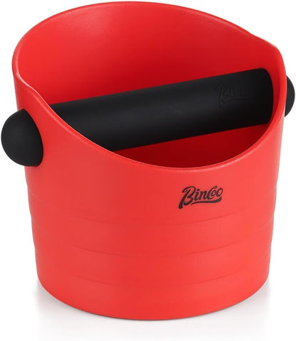 Bincoo Small Coffee Knock Box 4.5 Inch - Espresso Accessories for Coffee Grounds Container - Multifunctional, Suitable for Home & Bar.(White)