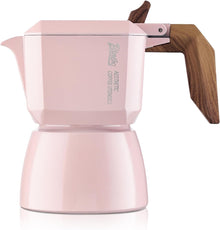 Bincoo Pink Espresso Maker Stovetop, Moka Coffee Pot for Electric Stovetop 2 Cups, Italian Espresso Coffee maker for Cappuccino or Latte,120ml Pink Espresso Machine