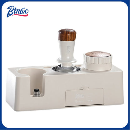 BINCOO Coffee Three-blade Powder Dispenser Elastic Powder Pressing Hammer Italian Coffee Machine Filling and Storage Tool Base Set 51MM/58MM