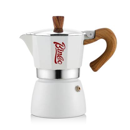 Bincoo Coffee Moka Pot, Single Valve Espresso Maker Brewed Coffee Italian Home Outdoor Kitchen Utensils Barista Accessories