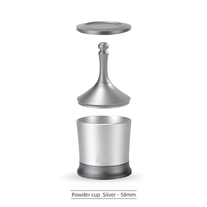 Bincoo Nano Coffee Dosing Cup - 58mm Magnetic Espresso Powder Receiver with Stirring Rod, Anti-Static Aluminum Alloy Grinder Funnel for Portafilter, 3 Colors Available