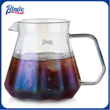 BINCOO Coffee Hand Brewing Pot Set Cake Filter Cup Glass Sharing Pot  for Home Office and Outdoor 500ML