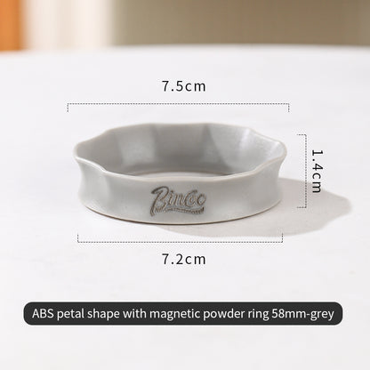 Bincoo Magnetic Coffee Dosing Ring - Petal Shape Anti-Splashing Espresso Powder Funnel, Universal Fit for 51/58mm Portafilters, Multiple Colors Available