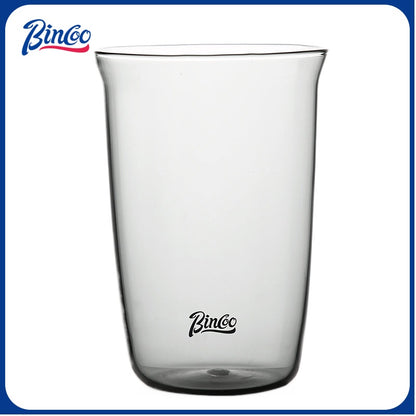 BINCOO Heat Resistant Glass Cup Latte Ice Americano Coffee Mug Milk Cocktail Glass For Home Office 450ML