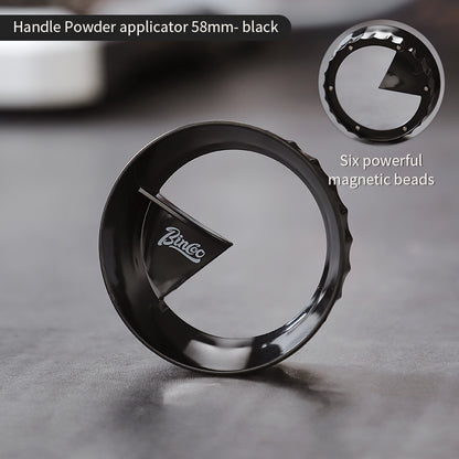 Bincoo Clear Magnetic Coffee Dosing Ring - Anti-Splashing Espresso Powder Funnel, Dual-Use Cloth Powder Ring, Universal Fit for 51/58mm Portafilters, AS Material