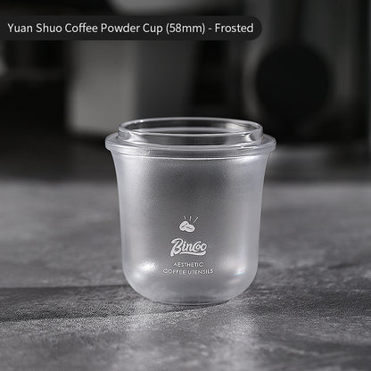 Bincoo Coffee Dosing Cup - 51mm/58mm Universal Espresso Powder Receiver, Multi-Functional Coffee Porter for Weighing Beans & Catching Grounds, PC Material