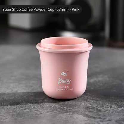 Bincoo Coffee Dosing Cup - 51mm/58mm Universal Espresso Powder Receiver, Multi-Functional Coffee Porter for Weighing Beans & Catching Grounds, PC Material