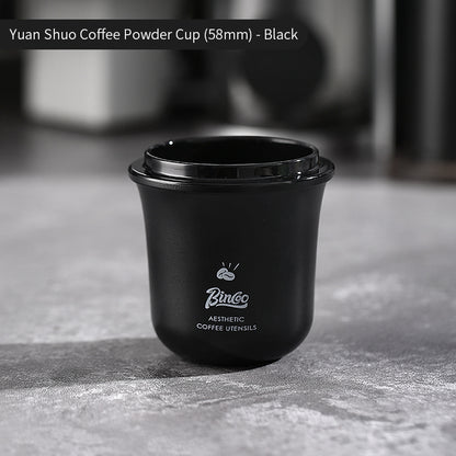 Bincoo Coffee Dosing Cup - 51mm/58mm Universal Espresso Powder Receiver, Multi-Functional Coffee Porter for Weighing Beans & Catching Grounds, PC Material
