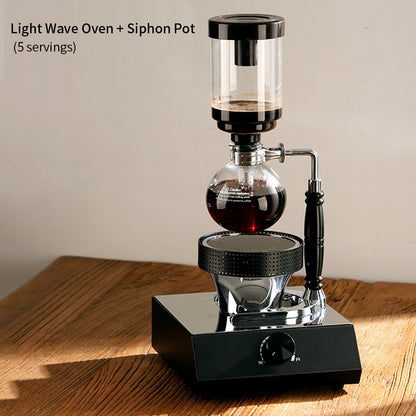 Bincoo 400W Adjustable Infrared Light Wave Coffee Burner, Halogen Siphon Coffee Pot Heater with Knob Temperature Control, Home Barista & Cafe Use