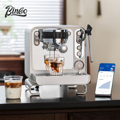Bincoo Semi-Automatic Coffee Machine KFJ04,Espresso Machine with Double Boiler, Use Milk Frother and Brew Espresso Simultaneously, Professional Coffee Maker