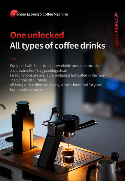 Bincoo S2 Pro Trailblazer Smart Espresso Machine | Touch Screen & Bluetooth App Dual Control Dual Boiler Coffee Brewer