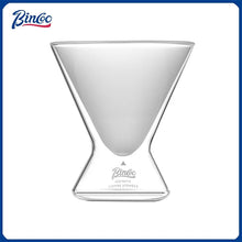 Bincoo Double Wall Insulated Hourglass Glass Coffee Cup Thermal Resistant Anti Scalding Handled Mug for Hot Drinks Tea and Milk