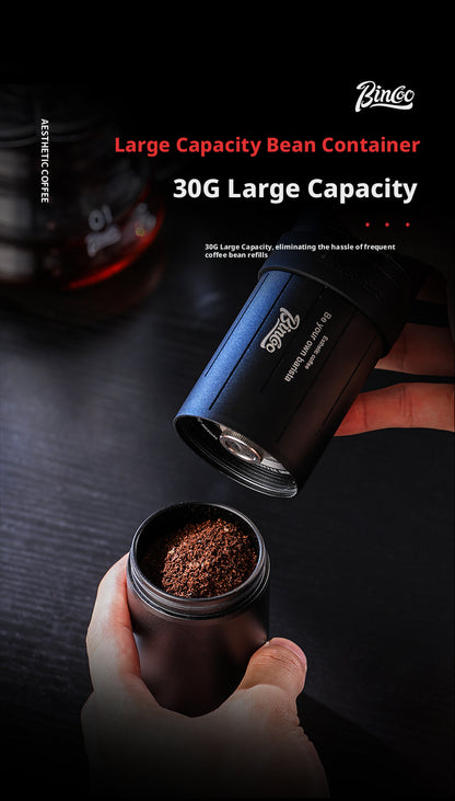 Bincoo SM20 Manual Coffee Grinder, 7-Star Steel Burr Portable Hand Coffee Bean Grinder with External Fine Adjustment