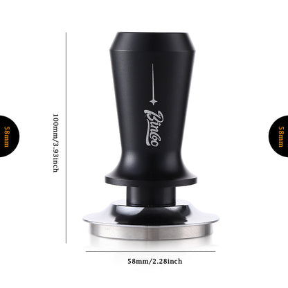Bincoo Coffee Tamper with Threaded Spring Mechanism 51/58mm Universal Espresso Tamping Pressing Tool Barista Accessories
