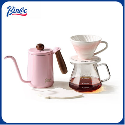 BINCOO Ceramic Filter Cup V60 Coffee Dripper Sharing Pot Filter Paper Drip American Pour-Over Coffee Maker Set