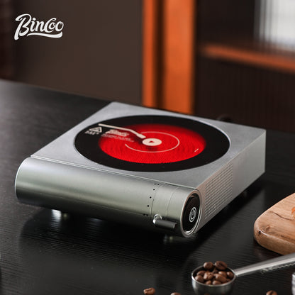 BC-DTL01 Retro Vinyl Turntable Style Ceramic Stove, Multifunctional Electric Heating Cooktop for Kitchen & Tea Room