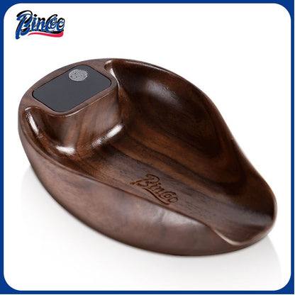 Bincoo Bean Dish Bean Scale Coffee Electronic Scale Walnut  Bean Plate Italian Coffee Bean Weighing Plate