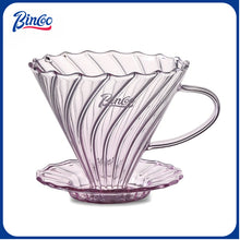 BINCOO Pink V60 Coffee Filter Cup High Borosilicate Glass Heat-Resistant Hand Brewing Coffee Sharing Pot Pour-Over Coffee Brewing Set 500ML/650ML