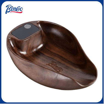 BINCOO Walnut Touchscreens Coffee Electronic Scale Bean Dish Hand Brewed Coffee Weighing Plate Espresso Appliances