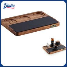 Bincoo GYKF2135  Wood Espresso Tamping Station for 51 53 54 58mm Espresso Tools,Tampere Holder Station with Multi-Slot for Home Coffee Bar,Tamping Mat for Counter(WOOD)