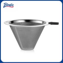 BINCOO Hand-brewed Coffee Filter Thickened Stainless Steel 600 Mesh Paper-free Filtration Coffee Sharing Pot with Filter Set
