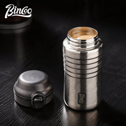 Bincoo Titanium Insulated Coffee Mug – Premium Coffee Cup, Lightweight Durable Keeps  Hot or Cold for Hours, Leak-Proof Lid