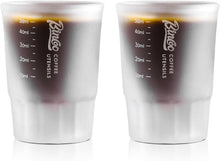 Measuring Shot Glasses 50ML Espresso Measuring Cup - 2 Pieces - Crystal - Frosted Glass, Perfect for Accurate Coffee espresso Alcohol & Ingredient Measuring - Versatile for Kitchen Cafe & Bar Use